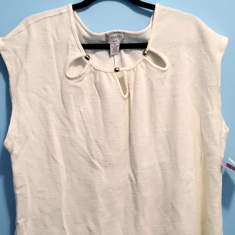 Off-white Carmen Sleeveless Blouse 2x